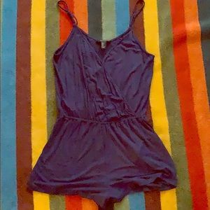 Navy, basic romper